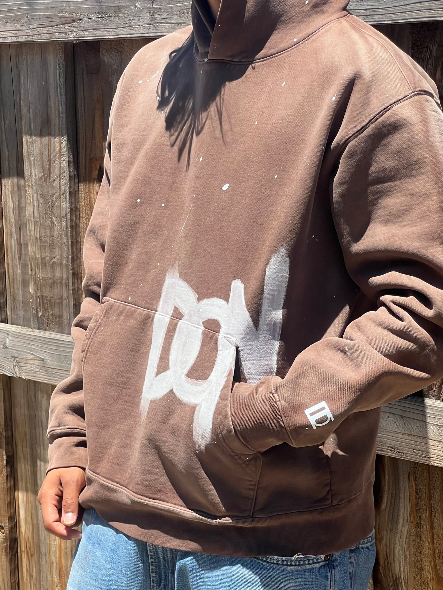 Vintage Bark Brown Hoodie